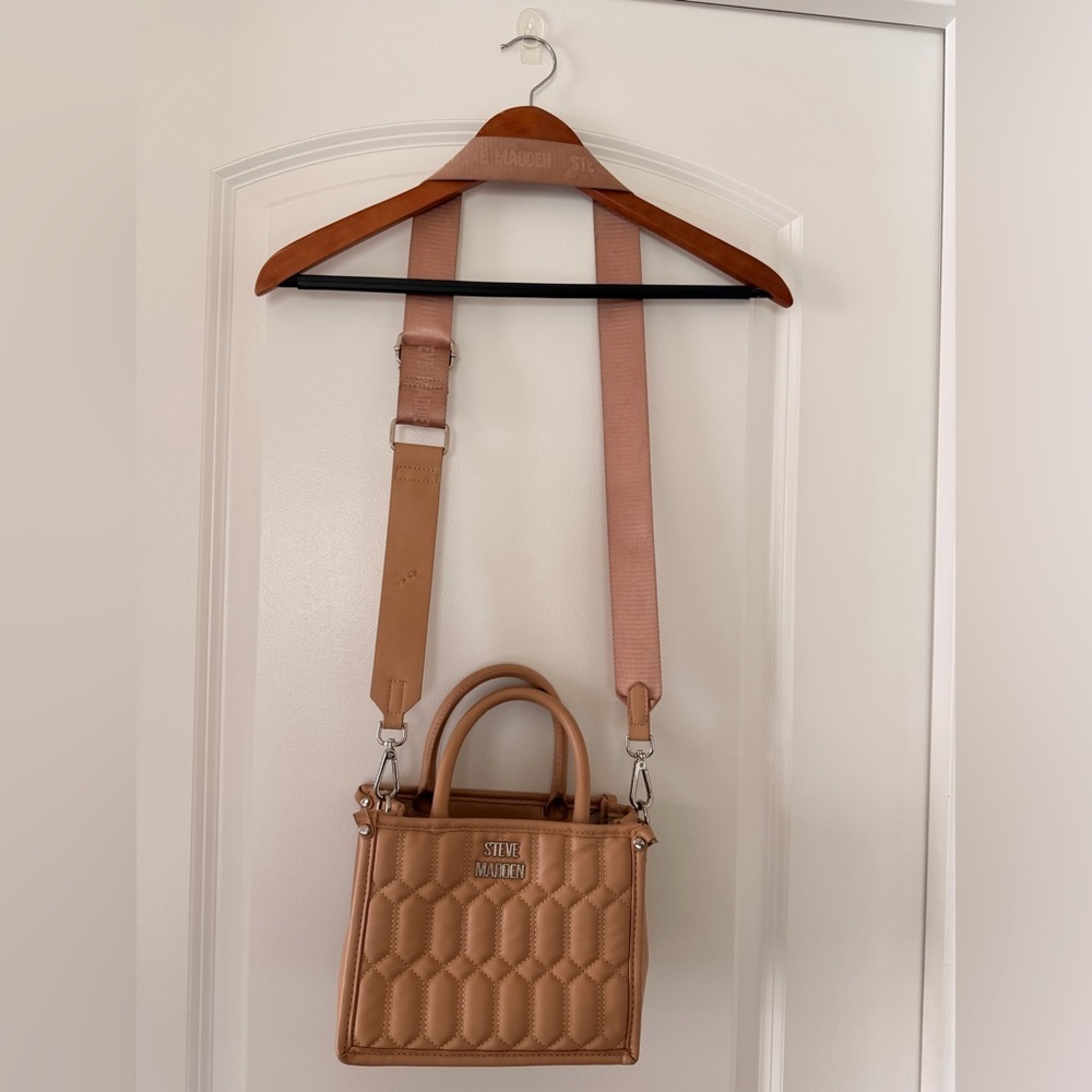 Quilted Mini Tote Crossbody Chic Neutral Everyday‎ Bag Steve Madden